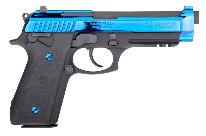 Taurus Pt92 9Mm Da Bl Pvd/Hogue 17+1 1-920151-Pvd1|Blue Pvd Slide 1 920151 Pvd1