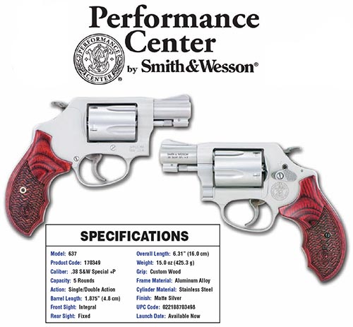 Smith And Wesson 637Pc 38Spc 1-7/8″ Ss/Wd 170349 Performance Center 170349