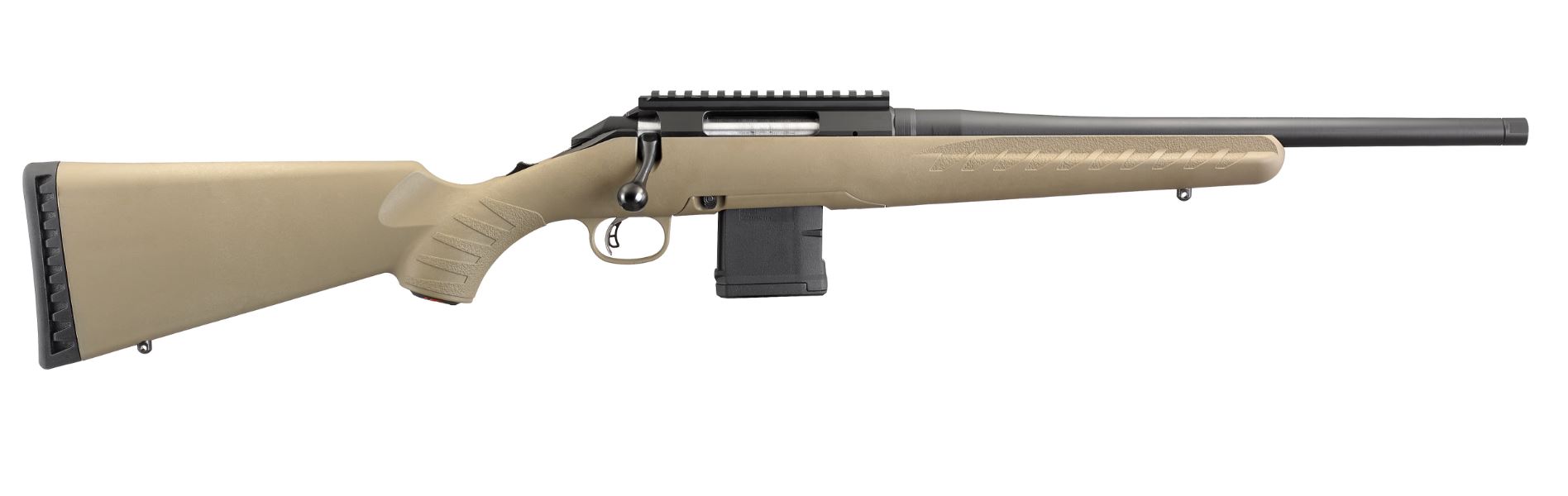 Ruger AMER RANCH 5.56 FDE 16″ 10+1 26965 | BL/FDE | 1/2X28 TPI 26965