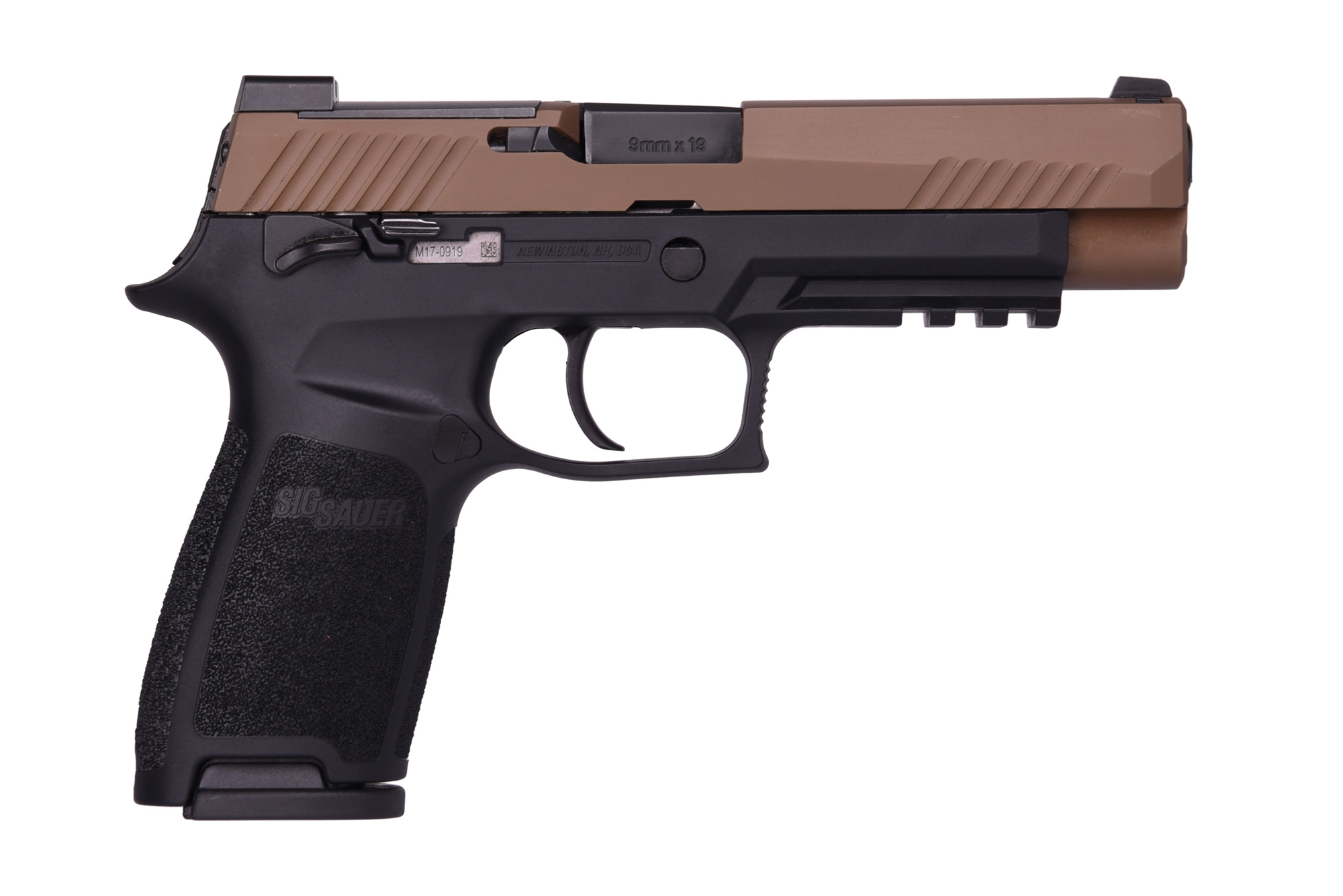 Sig Sauer P320 M17 9Mm Coy/Blk 17+1 Sfty 320F-9-T-M17-Ms|Manual Safety 320F 9 T M17 Ms