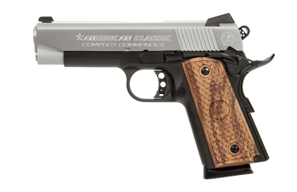 Metroarms/Rsa Enterprise Inc Commander 1911 45Acp Duo Tone Checkered Wood Grips | 8+1 Acc45Dt