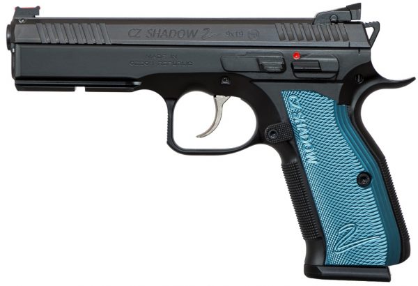 Cz / Cz-Usa 75 Shadow 2 9Mm 5.4″ Blue Grip (3) 17Rd Mags|Blk W/Blue Grips Cz91257
