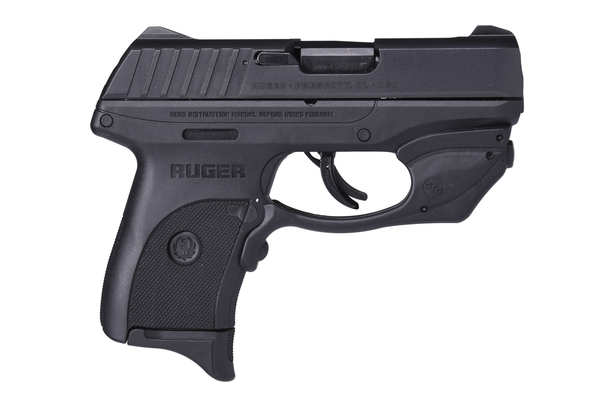 Ruger EC9S 9MM BLK/BLK 7+1 CT LASER EC9S CT