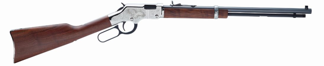 Henry Repeating Arms Silver Eagle 2Nd Ed 22Lr Bl/Wd Nickel Rec’r|Eagle Engraving H004Se2