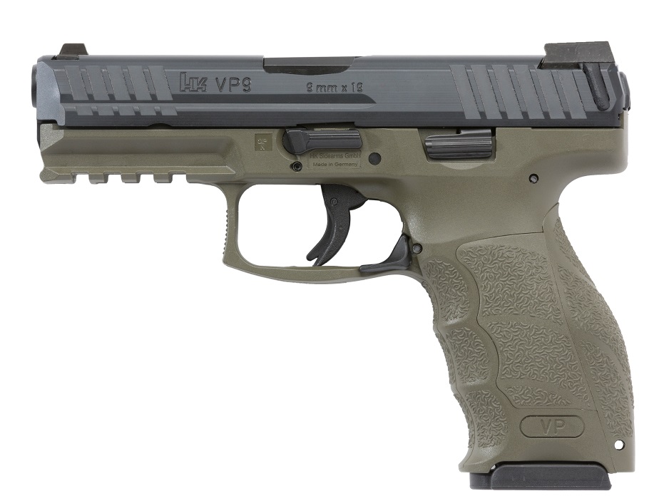 Heckler And Koch (Hk Usa) Vp9 9Mm Od Green 4.1″ 10+1 Ns 700009Grlel-A5 | 3 Magazines Hk700009Grle A5