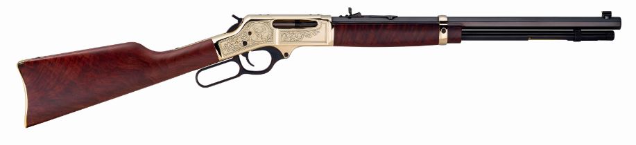 Henry Repeating Arms LEVER ACT WILDLIFE 30/30 BRASS ENGRAVED BRASS RECEIVER HenryLeverActionWildlife3030Brass