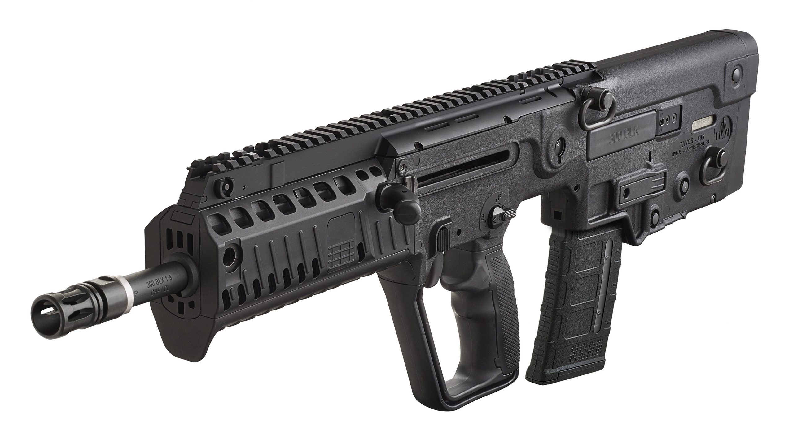 Iwi – Israel Weapon Industries Tavor X95 300Blk 16.5″ 30+1 Flattop/Bull Pup/Buis W/Tritm Iwxb16 Blk Scaled