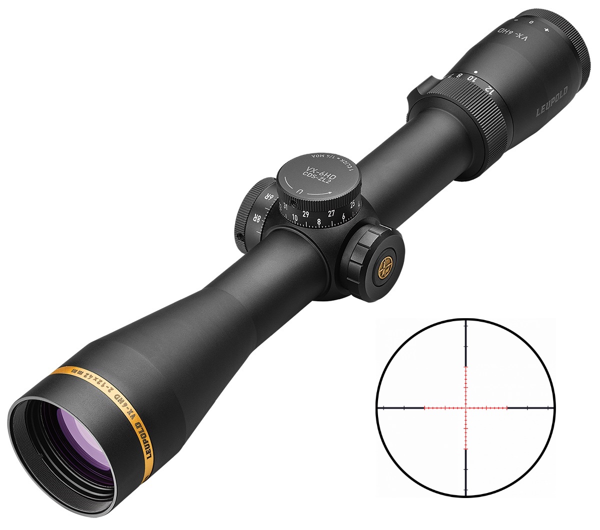 Leupold Vx-6Hd 2-12X42 30Mm Cds Tmoa Tmoa Illum Reticle Lp171557