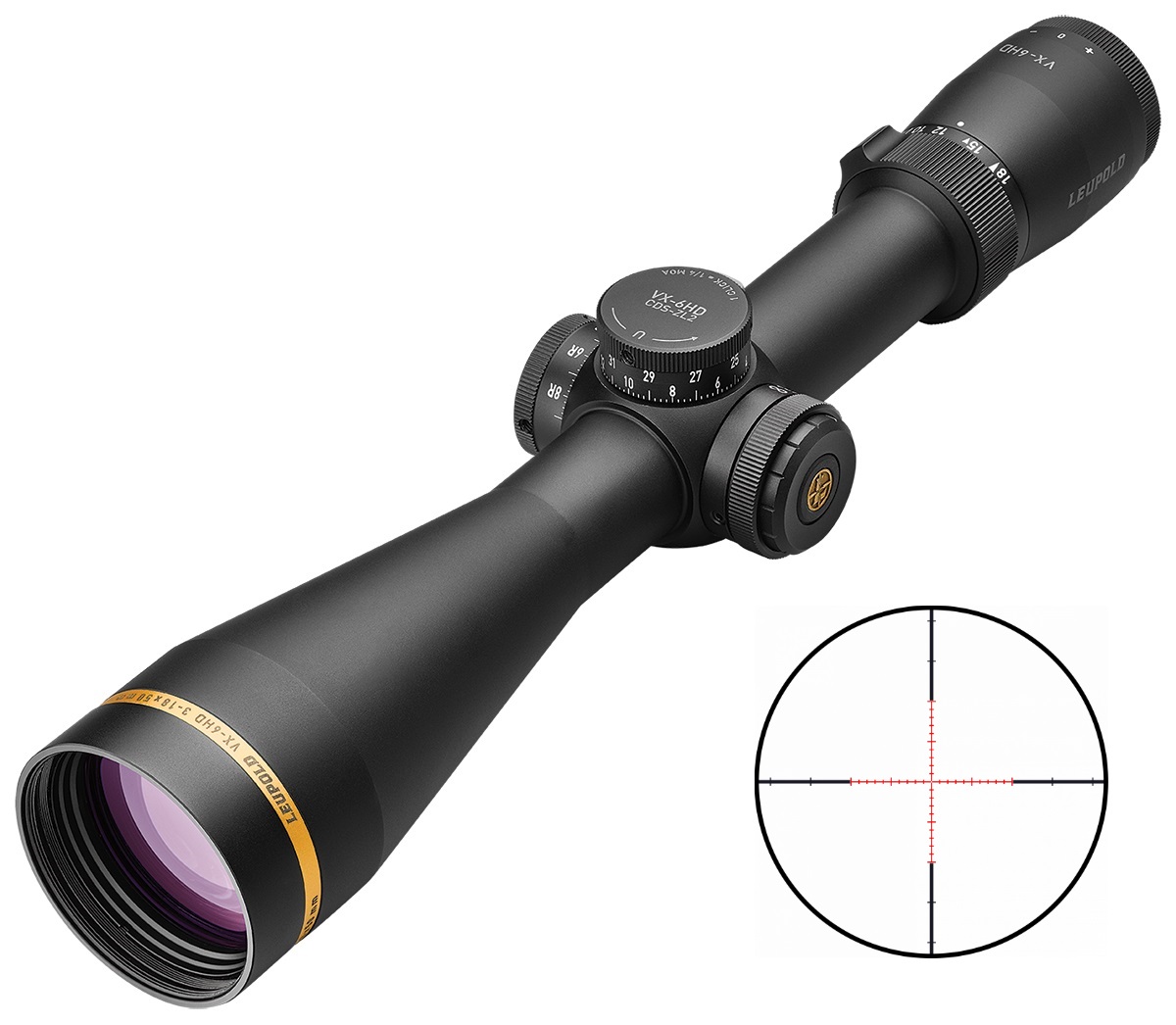 Leupold Vx-6Hd 3-18X50 30Mm Cds Tmoa Side Focus|Tmoa Illum Reticle Lp171576