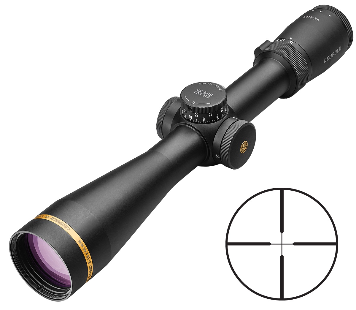 Leupold Vx-5Hd 3-15X44 30Mm Cds Sf W-P Side Focus|Wind-Plex Reticle Lp171714