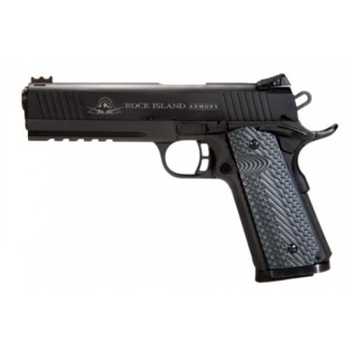 Rock Island Armory M1911-A1 Tact 10Mm 5″ G10 8+1 Tactical Rail | G10 Poly Grips Ri51914