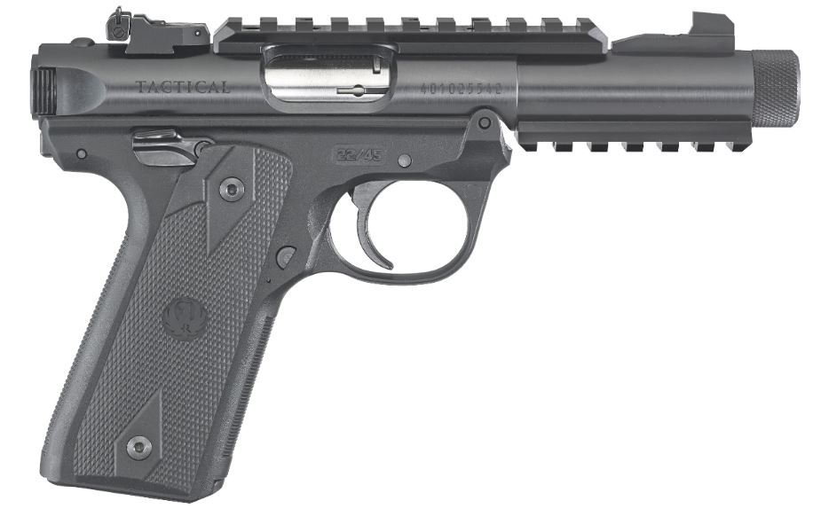 Ruger MKIV 22/45 TACTICAL 22LR 4.4″ 40149|BLACK|1/2-28 TPI|10+1 RU40149