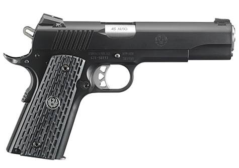 Ruger Sr1911 45Acp Blk Ss 4.25″ 7+1# 6708 Black Nitride Frame/Slide Ru6720