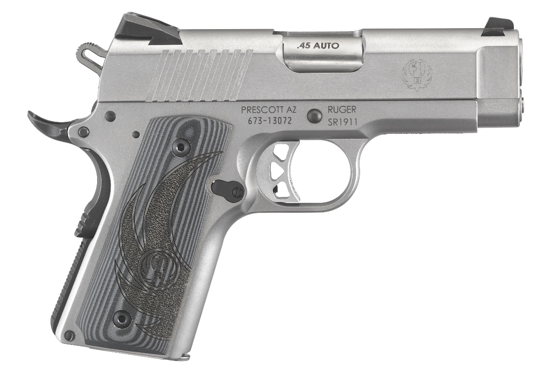 Ruger Sr1911 Os 45Acp Ss/G10 3.6″ Fs 6762 | Officer Style Ru6762