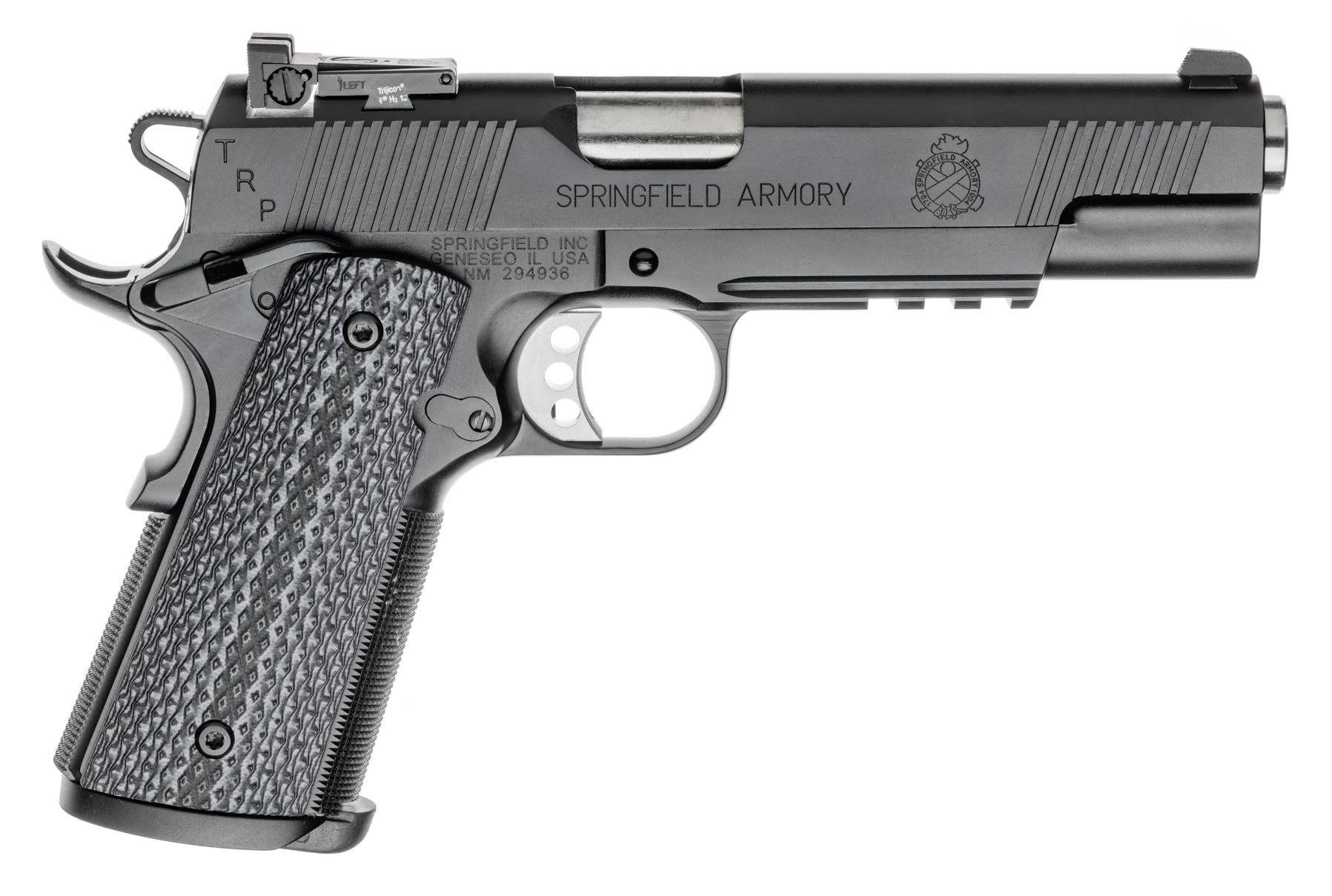 Springfield Inc. 1911 45 Trp Oprtr Blk Adj Ns 5″ Bbl / Full Size Grip 7+1 Sfpc9105L18