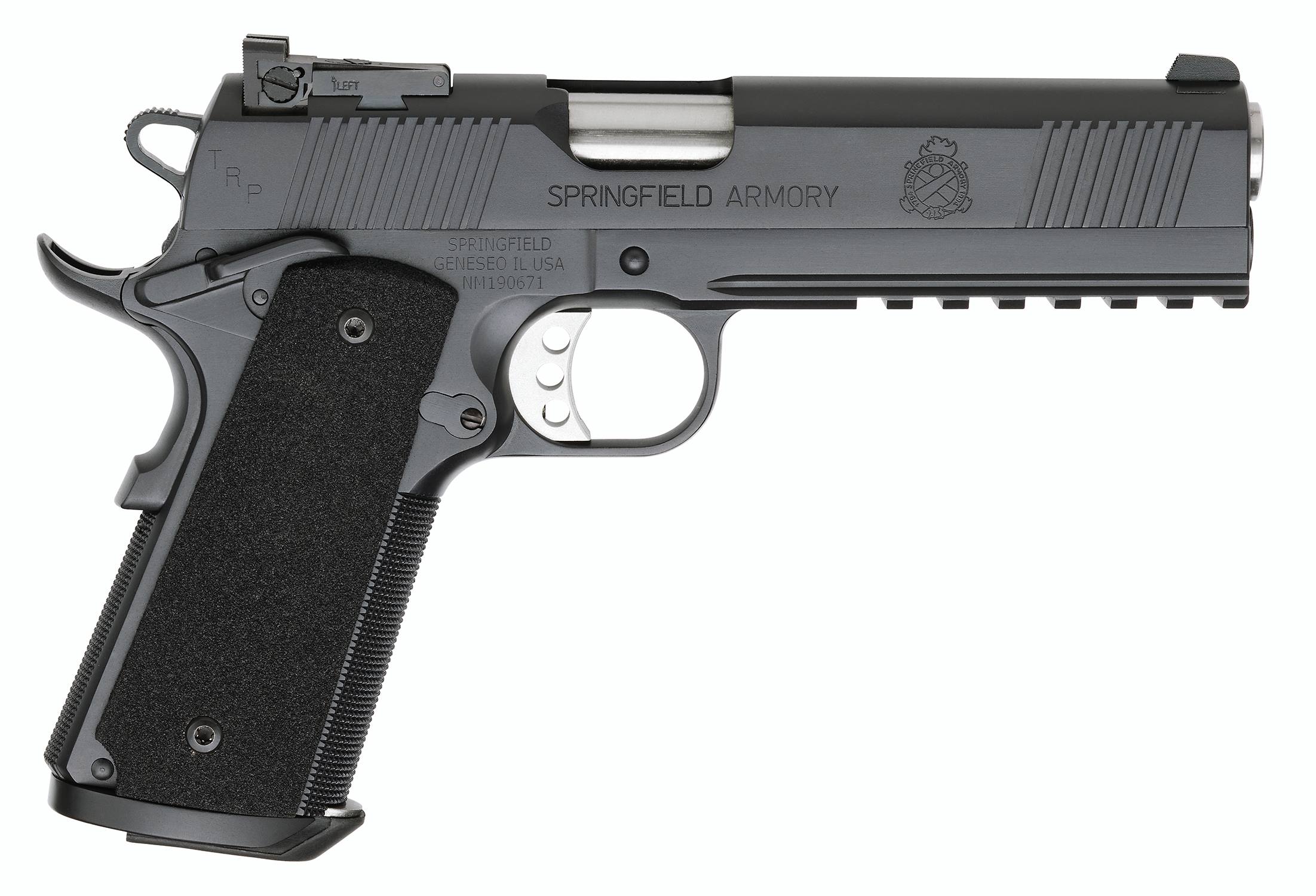 Springfield Inc. 1911 45 Trp Oper Blk Adj Ns Ca 5″ Bbl / 7+1 / Ca Legal Sfpc9105Lca18