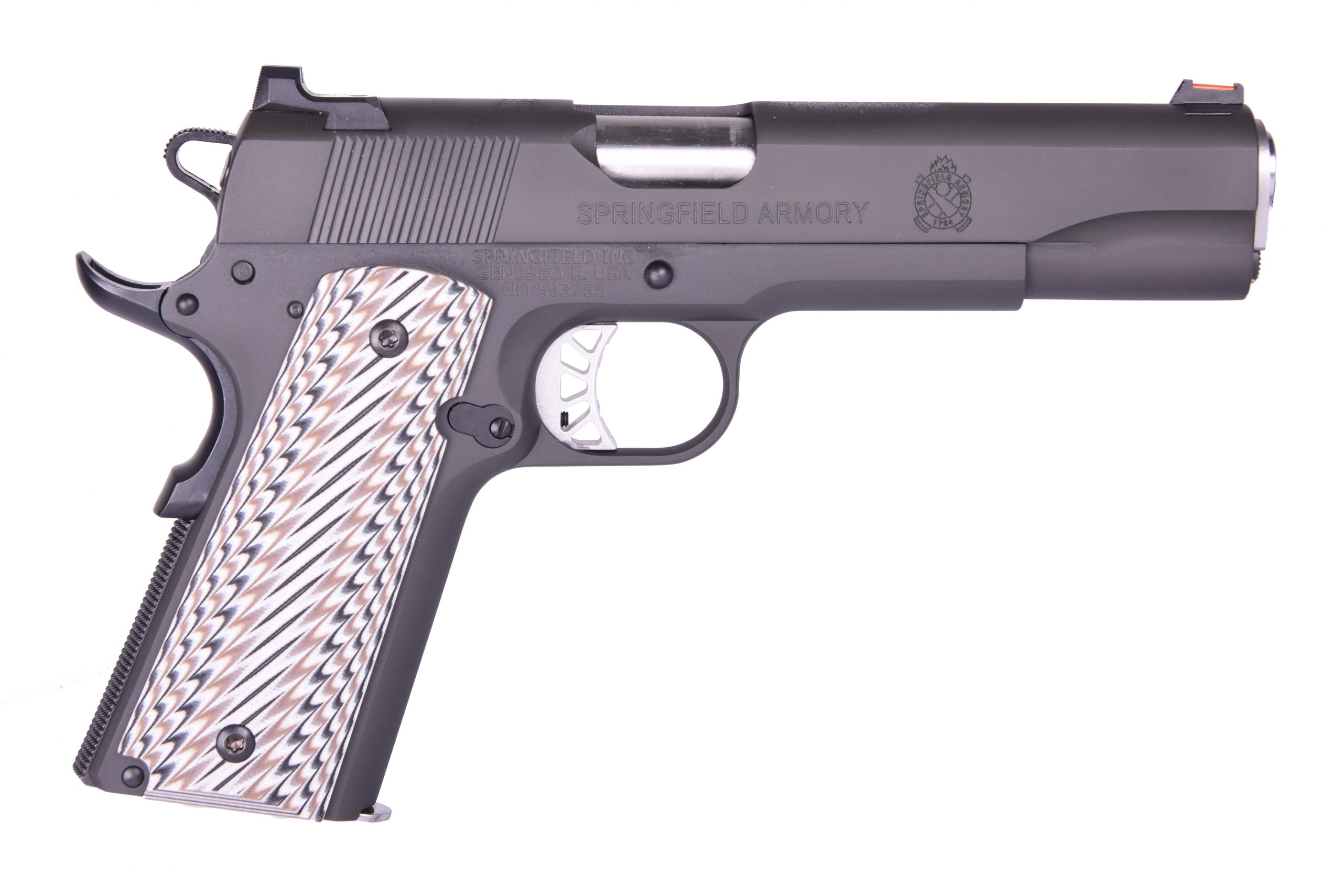 Springfield Armory 1911 45 Parkerized 5″ 7+1 G10# 5″ Bbl | Full Size Grip | 7+1 Sfpc9Cus 1 Scaled