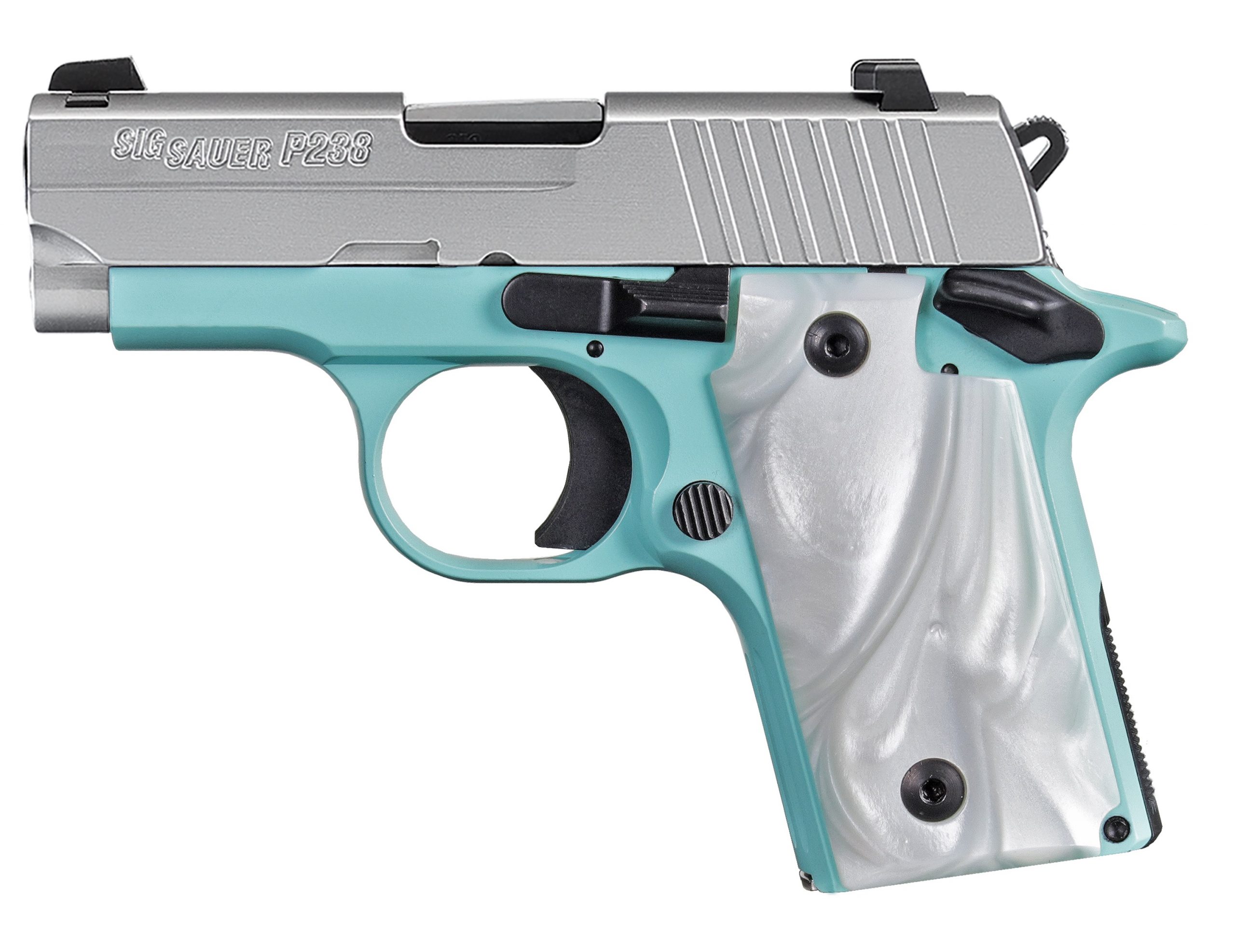 Sig Sauer Inc. P238 380Acp Ss/Robins Egg Blue 238-380-Reb Si238380Reb Scaled