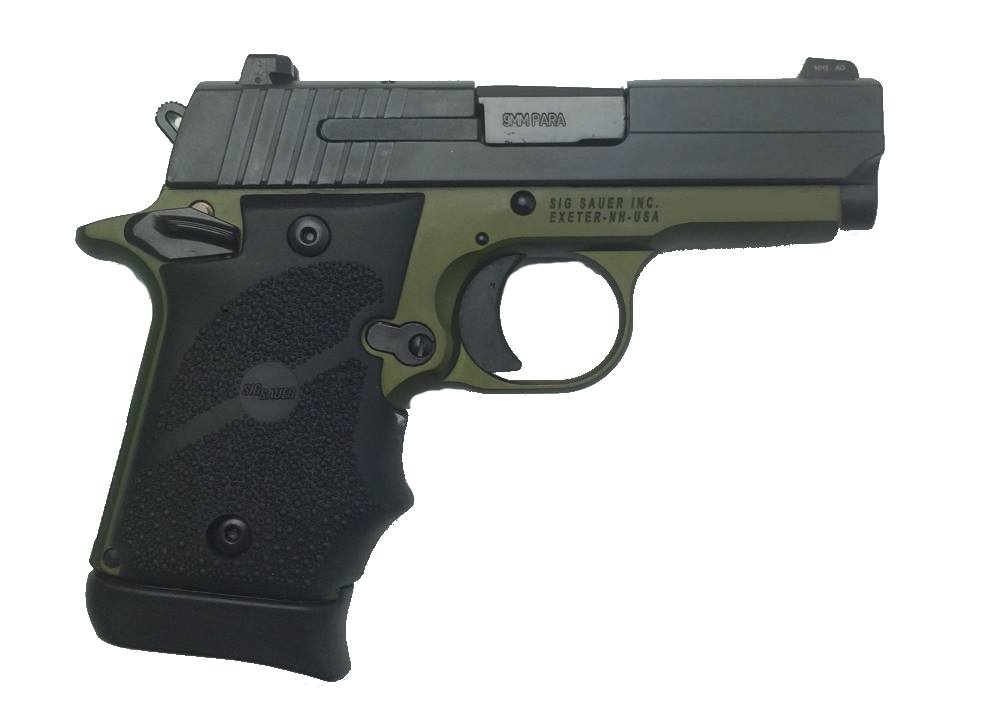 Sig Sauer Inc. P938 Army 9Mm Nit/Green Slite 938-9-Agf-Ambi Si9389Agfambi