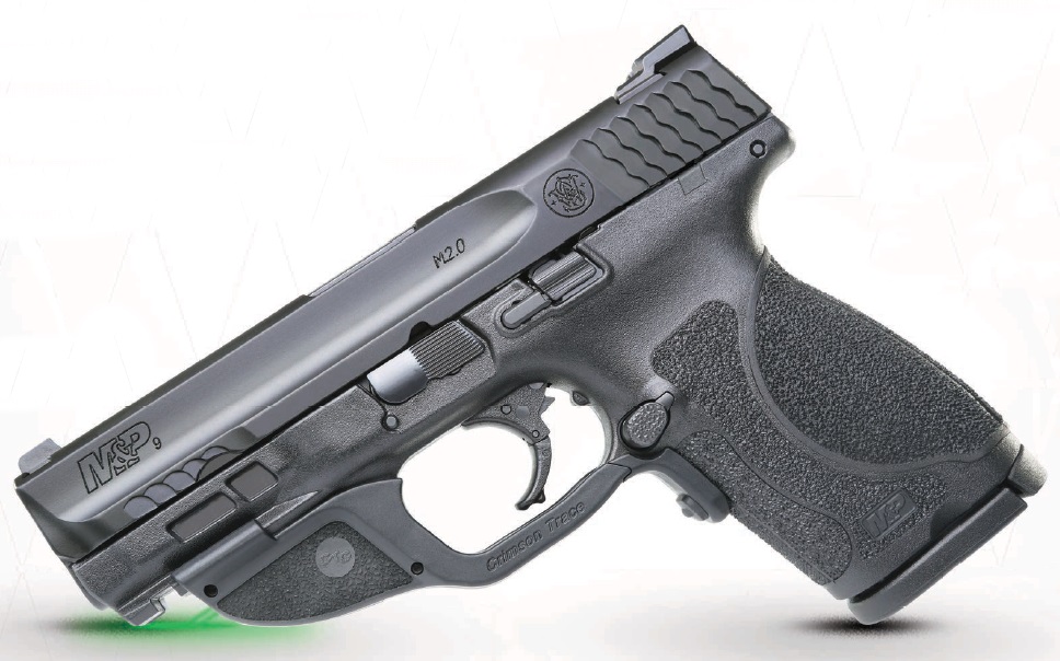 Smith &Amp; Wesson M&Amp;P9 M2.0 Cmpct 9Mm Grn Laser 12413|Ct Green Laser|No Safety Sm12413