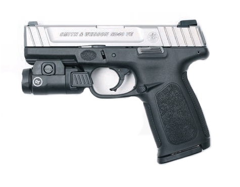 Smith &Amp; Wesson Sd40Ve 40Sw 4″ Ss/Bk 14+1 Lght 13051|Ct Railmaster Tact Light Sm13047