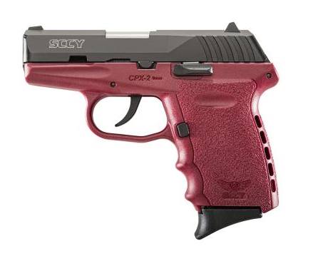 Sccy Industries Cpx-2 9Mm Blk/Crimson 10+1 Crimson Polymer Frame|No Sfty Sycpx 2Cbcr