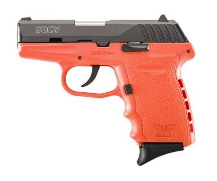 Sccy Industries Cpx-2 9Mm Blk/Orange 10+1 Orange Polymer Frame|No Sfty Sycpx 2Cbor