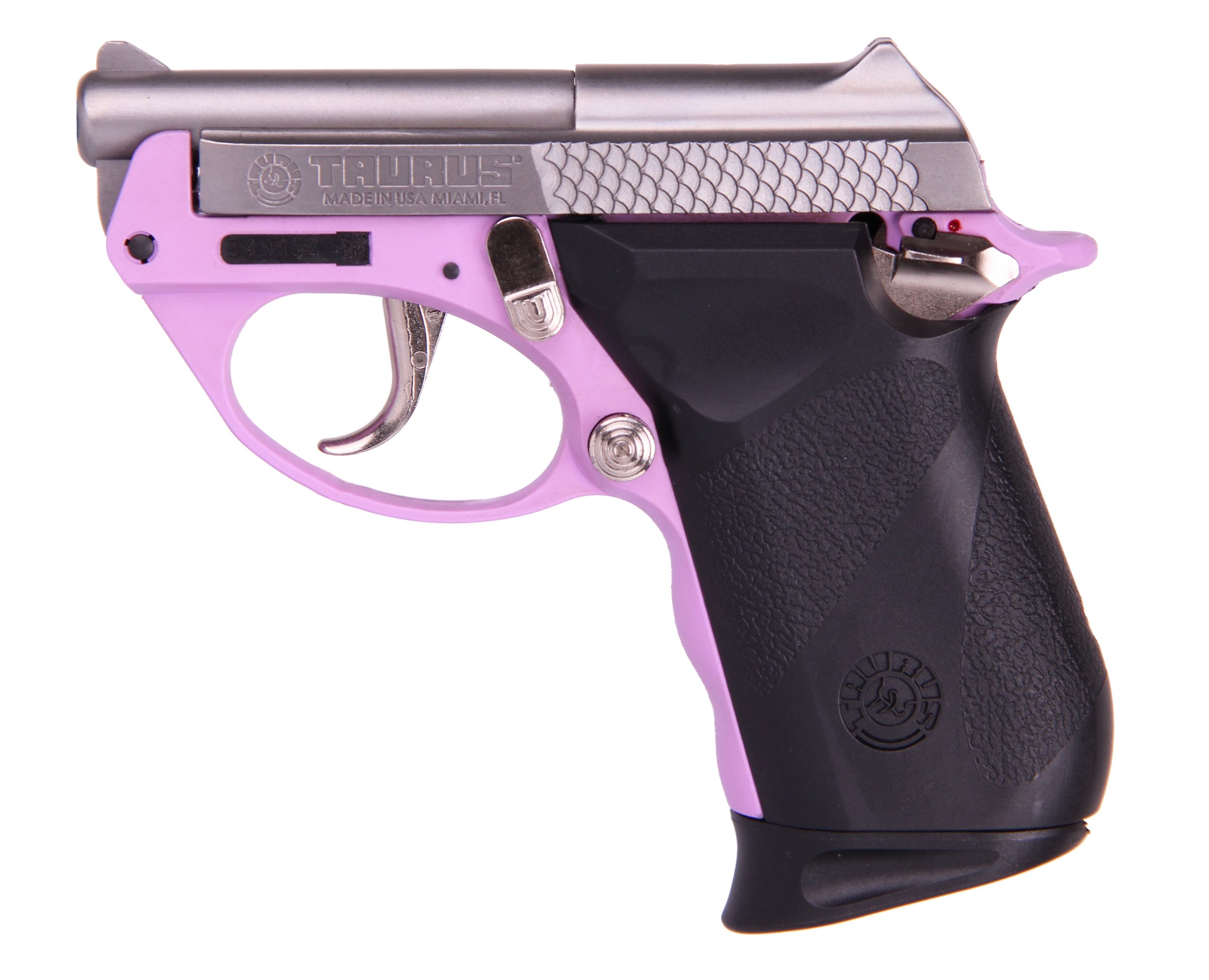 Taurus Pt-22 22Lr Ss/Lavender 8+1 1-220039Plyl Tip Up Barrel Tapt22Plyssl Scaled