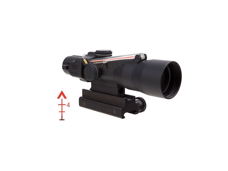 Trijicon Acog Bac 3X30 7.62 Red Chevron Ta33-C-400136 | Ta60 Mount Trta33C400136