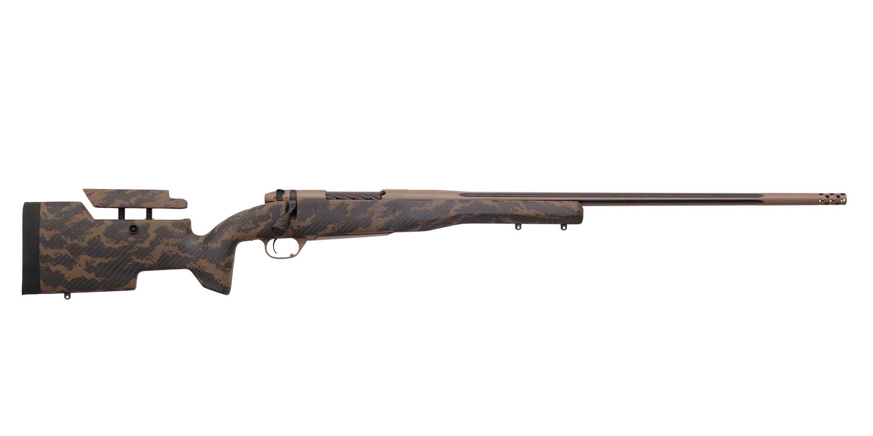 Weatherby Mark V Accumark Elite 338Lap Visible Carbon Fiber Stock Wbmkvaccumarkelite