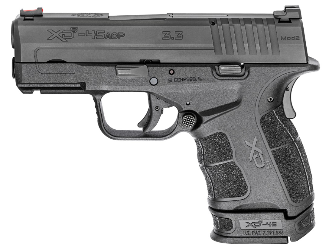 Springfield Armory Xd-S Mod2 45Acp Bk 3.3″ Fo Sgt Fiber Optic Sight | 2 Mags Xdsg93345B