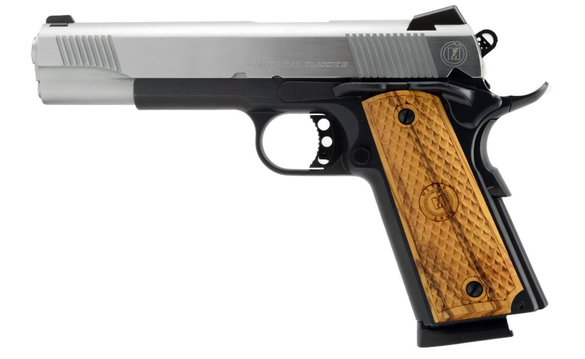 Metroarms/Rsa Enterprise Inc Gov Ii 1911 45Acp Duo Tone 8+1 Novak Rear Sgt/Check Wood Grip Ac45G2Dt