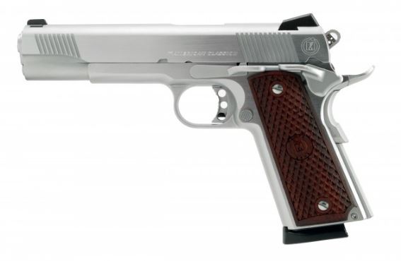 Metroarms/Rsa Enterprise Inc Gov Ii 1911 9Mm Chrome 5″ 9+1 Custom Wood Grips W/Logo Ac9G2C