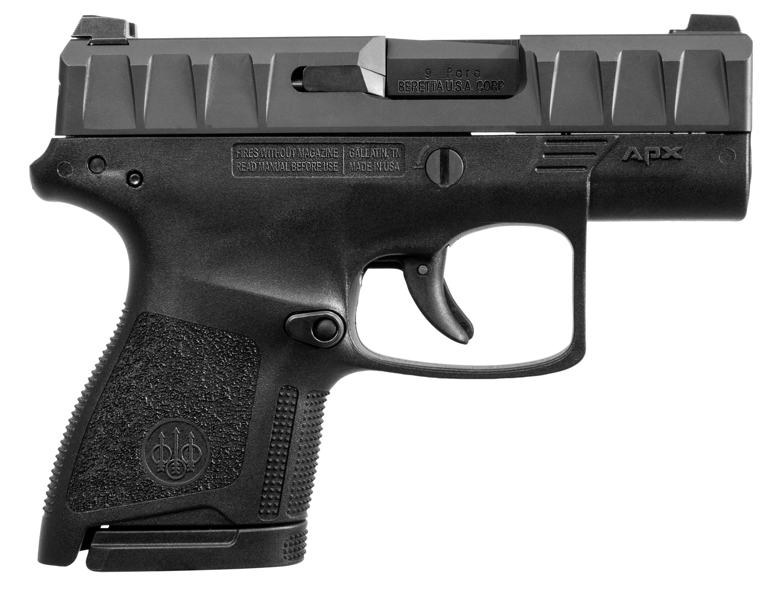 Beretta Apx Carry 9Mm Blk/Blk 3″ 8+1 2 Magazines