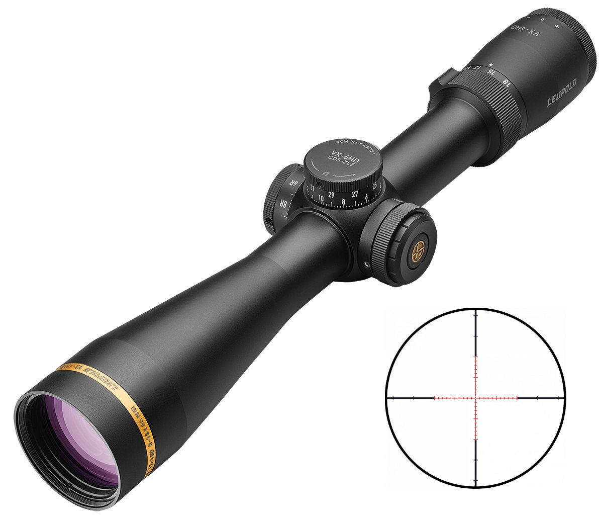 Leupold Vx-6Hd 3-18X44 30Mm Cds Tmoa Side Focus|Illum Tmoa Reticle Lp171568