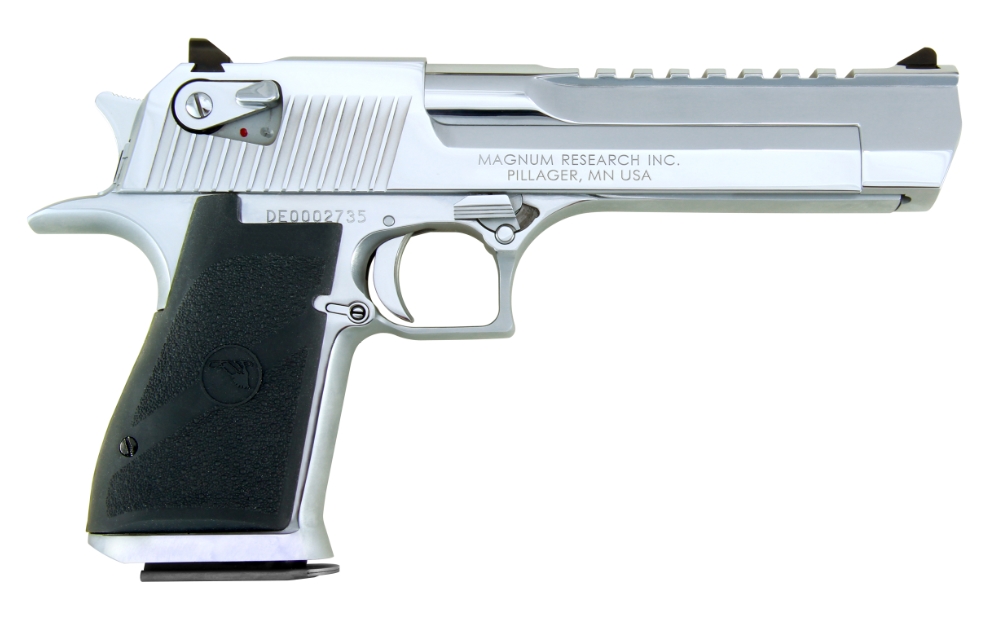 Magnum Research Desrt Eag 44M Polish Chrome Ca 6″ Bbl|Rubber Grips|Ca Comply Mrde44Capc