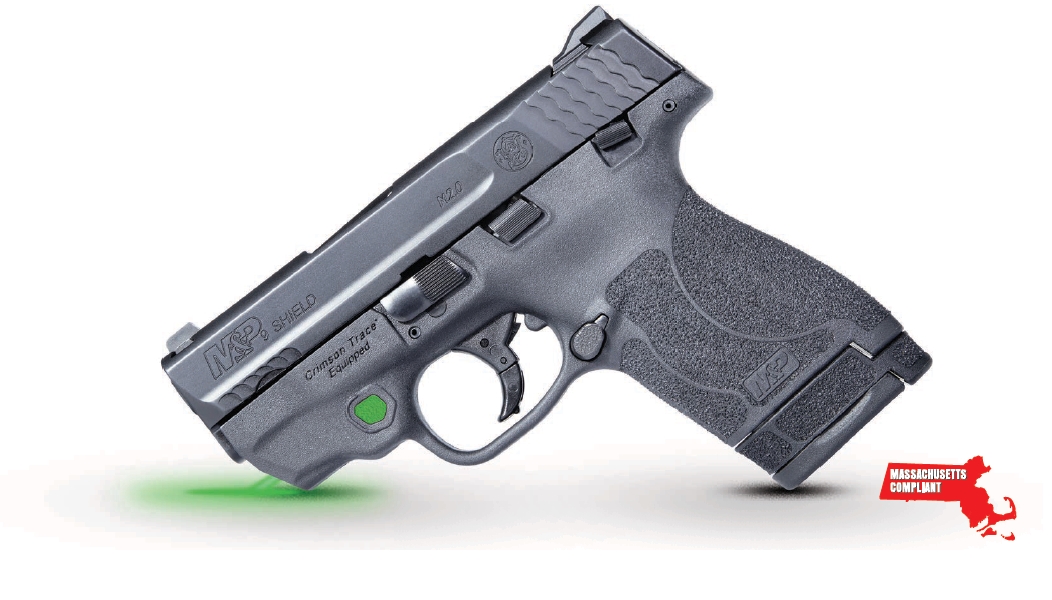 Smith And Wesson M&Amp;P9 Shield M2.0 9Mm Gn Lsr Ma 12469|Ct Green Lsr|Mass Comply Sm12469