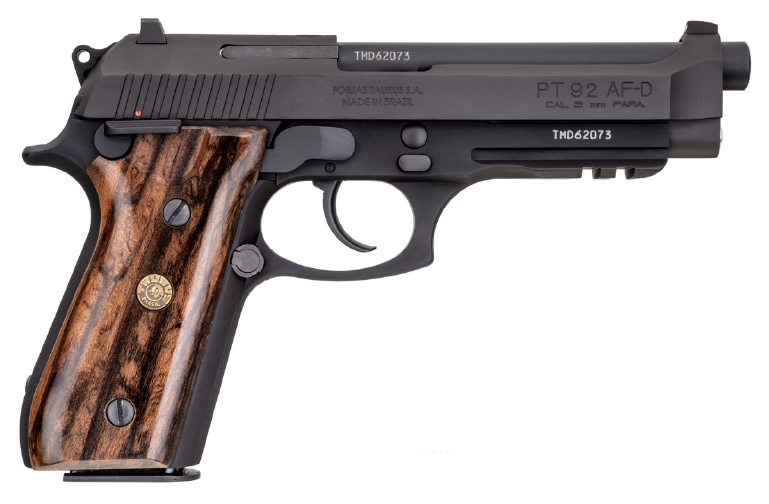 Taurus PT92 9MM DA BLK/WD FS 17+1 1-920151-17OW|BRAZILIAN WALNUT tapt92bbw5 17