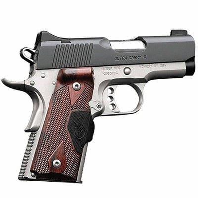 Kimber Ultra Carry Ii Black / Stainless .45 Acp 3&Quot; Barrel 7-Rounds W/ Laser Grips Kimber Ultra Carry Ii Kim3200391 669278323916