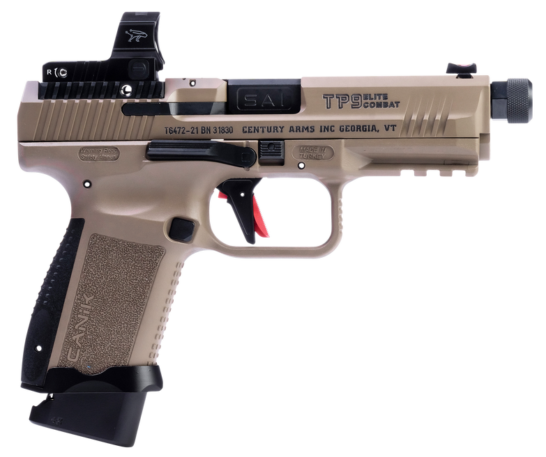 Canik Tp9 Elite Combat Flat Dark Earth 9Mm 4.7&Quot; Barrel 18-Rounds W/ Mecanik Mo2 147516