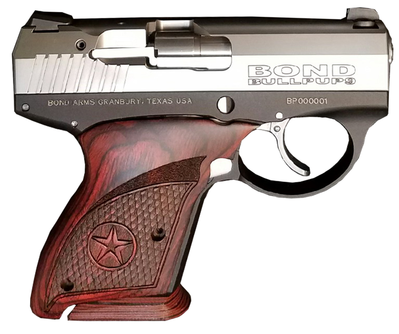 Bond Arms Bullpup9 Stainless 9Mm 3.35&Quot; Barrel 7-Rounds W/ Engraved Rosewood Grips 45212