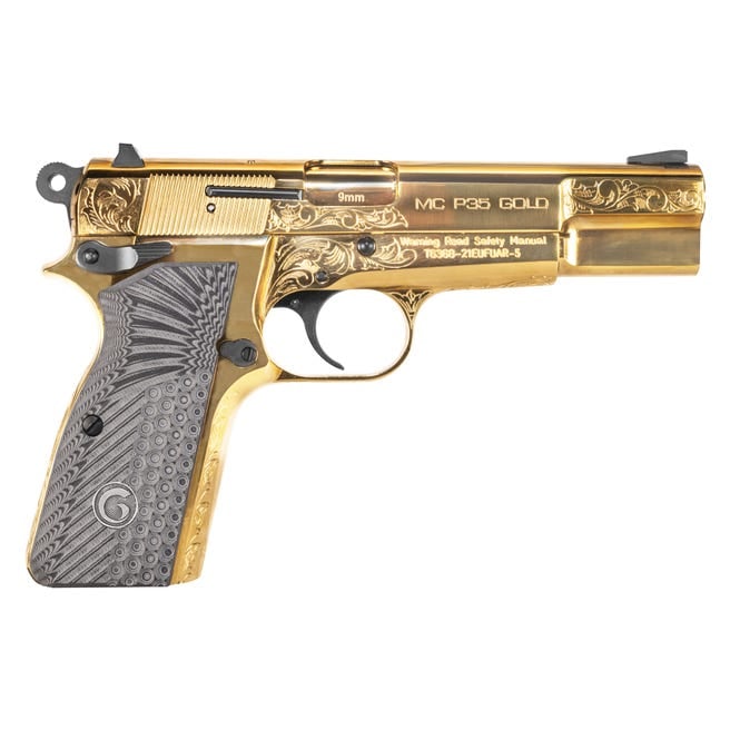 EAA CORP GIRSAN MCP35 GOLD ENGRAVED 9MM 4.87" BARREL 15-ROUNDS EAA Corp MCP35 390488 741566905681