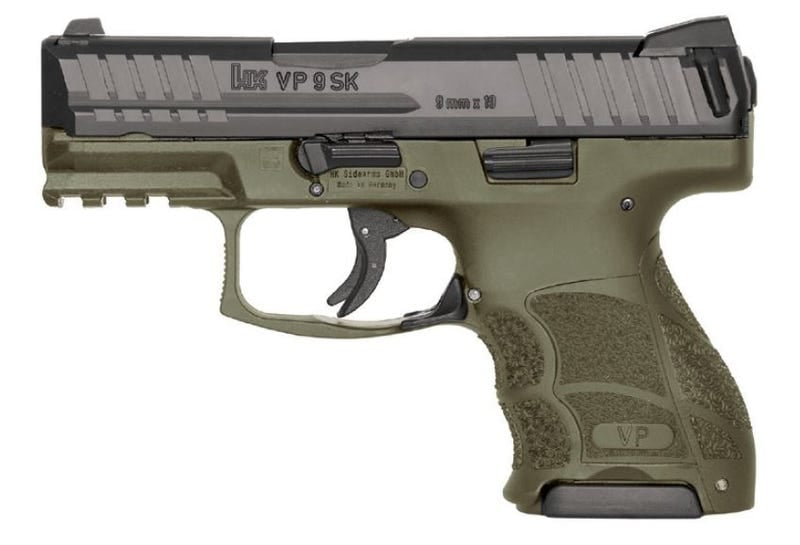 Heckler And Koch Vp9Sk Black / Od Green 9Mm 3.39-Inch 10Rds Night Sights Heckler And Koch Vp9Sk Night Sights 81000098 642230257177 1