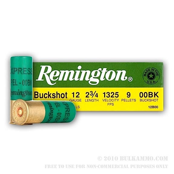 REMINGTON BUCKSHOT 12 GA 00BK 25RD Remington 20411 12B00A 047700513904 1