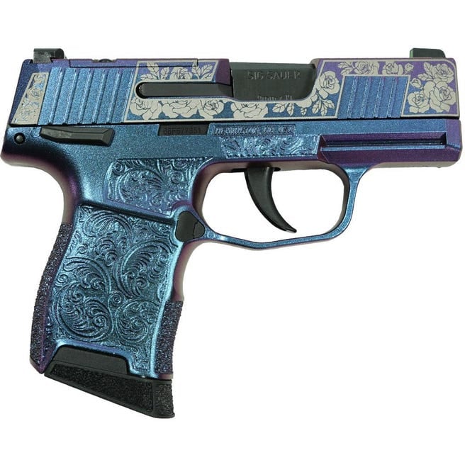 Sig Sauer P365Or &Quot;Gun &Amp; Roses&Quot; Mongoose Purple 9Mm 3.1&Quot; Barrel 10-Rounds Sig Sauer P365Or Gun Roses 681228Mgr 688099404581