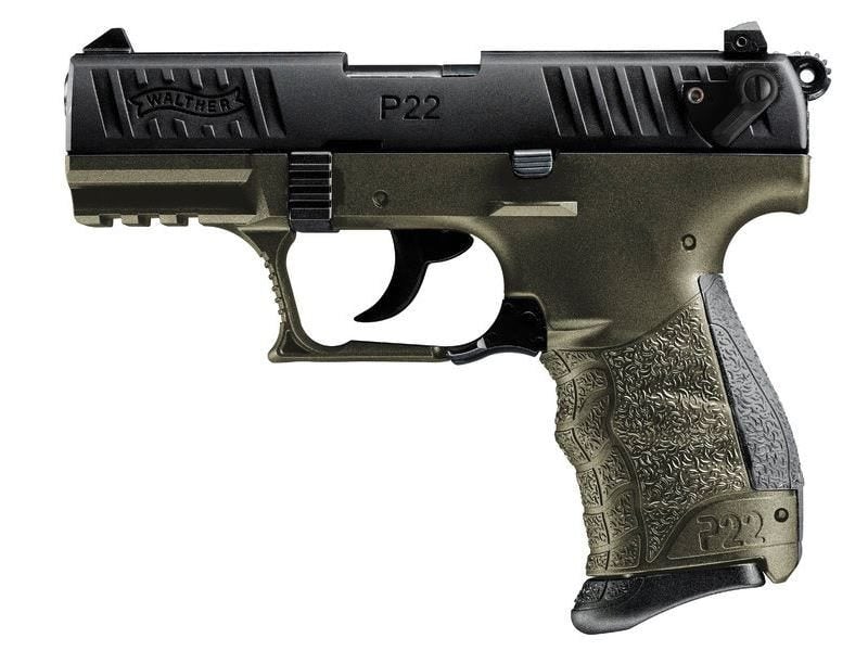 Walther P22Q Military Od Green .22 Lr 3.42&Quot; Barrel 10-Rounds Walther P22Q Military 5120715 723364214554