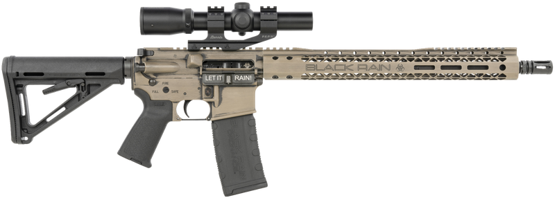 Black Rain Ordnance Full Field Tac30 Flat Dark Earth 5.56 Nato 16&Quot; Barrel 30-Rounds Burris Scope Black Rain Ordnance Full Field Tac30 1