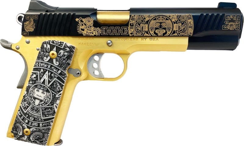 Kimber Custom Ii Two Tone 24 Carat Gold / Black &Quot;Aztec&Quot; Style 45Acp 5&Quot; Barrel 7-Rounds Grabagun Exclusive Gag Kim3200301Gldatz 2