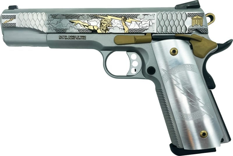 Smith And Wesson 1911 E-Series &Quot;Zeus&Quot; Stainless / Gold .45 Acp 5&Quot; Barrel 8-Rounds Grabagun Exclusive Gag Sw108482 Zeus