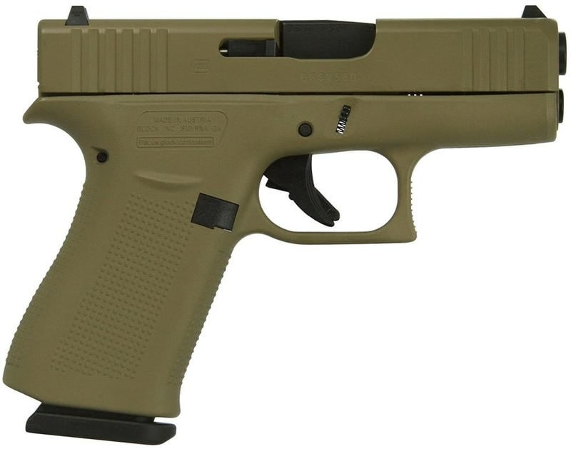 Glock 43X Flat Dark Earth 9Mm 3.4&Quot; Barrel 10-Rounds Fixed Sights